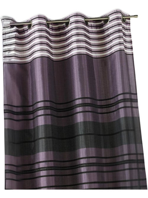 Rideau shantung rayure chenille - Kiabi