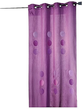 Rideau taffetas shantung à motif gros pois