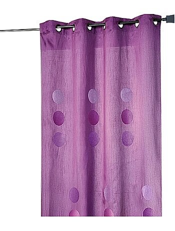 Rideau taffetas shantung à motif gros pois