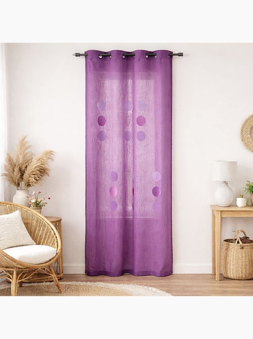 Rideau taffetas shantung à motif gros pois - Kiabi