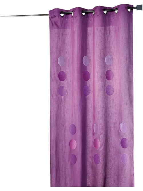 Rideau taffetas shantung à motif gros pois - Kiabi