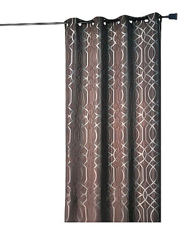 Rideau tamisant à motifs géométriques