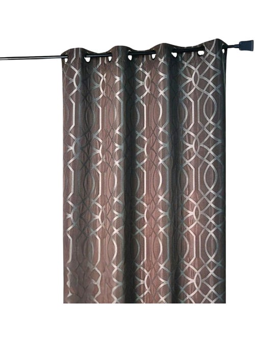 Rideau tamisant à motifs géométriques - Kiabi
