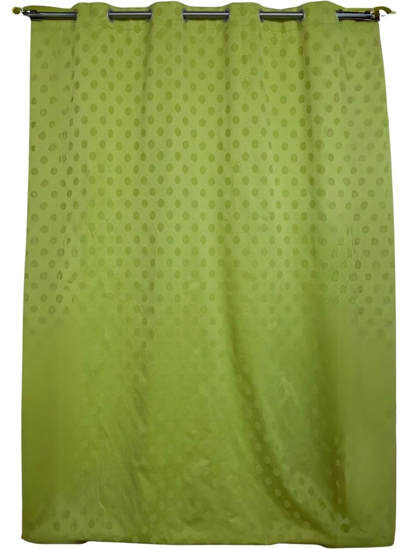 Rideau tamisant à motifs pois Vert clair - Kiabi
