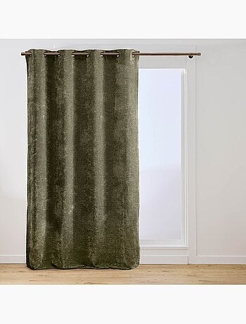Rideau tamisant à œillets en velours chenille