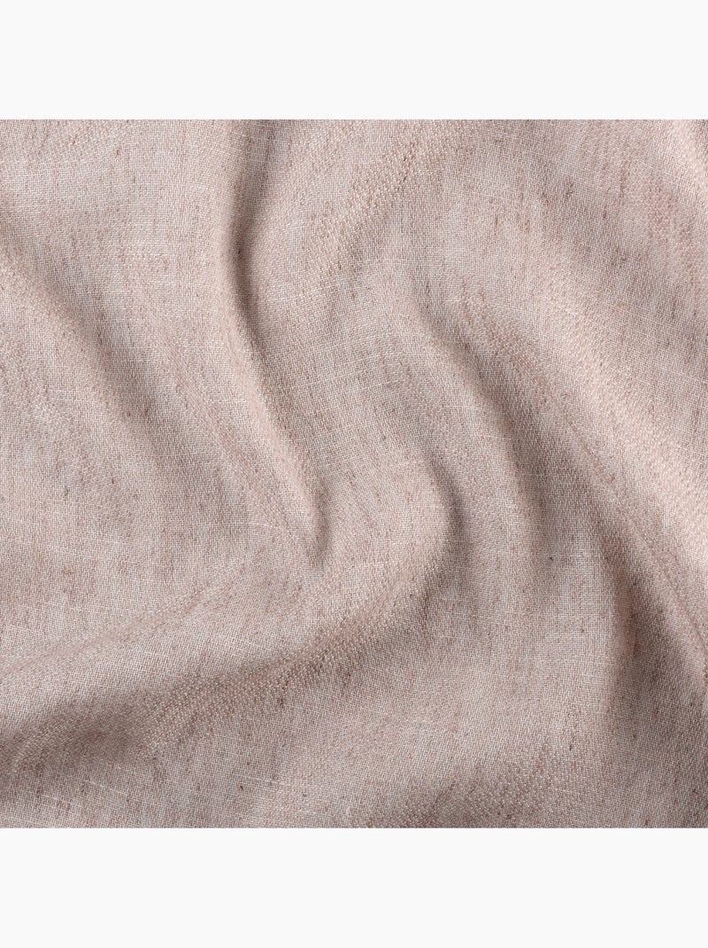 Rideau tamisant à œillets polylin satin Beige clair - Kiabi
