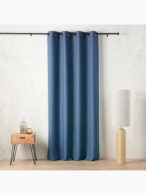 Rideau tamisant à œillets polylin satin - Kiabi
