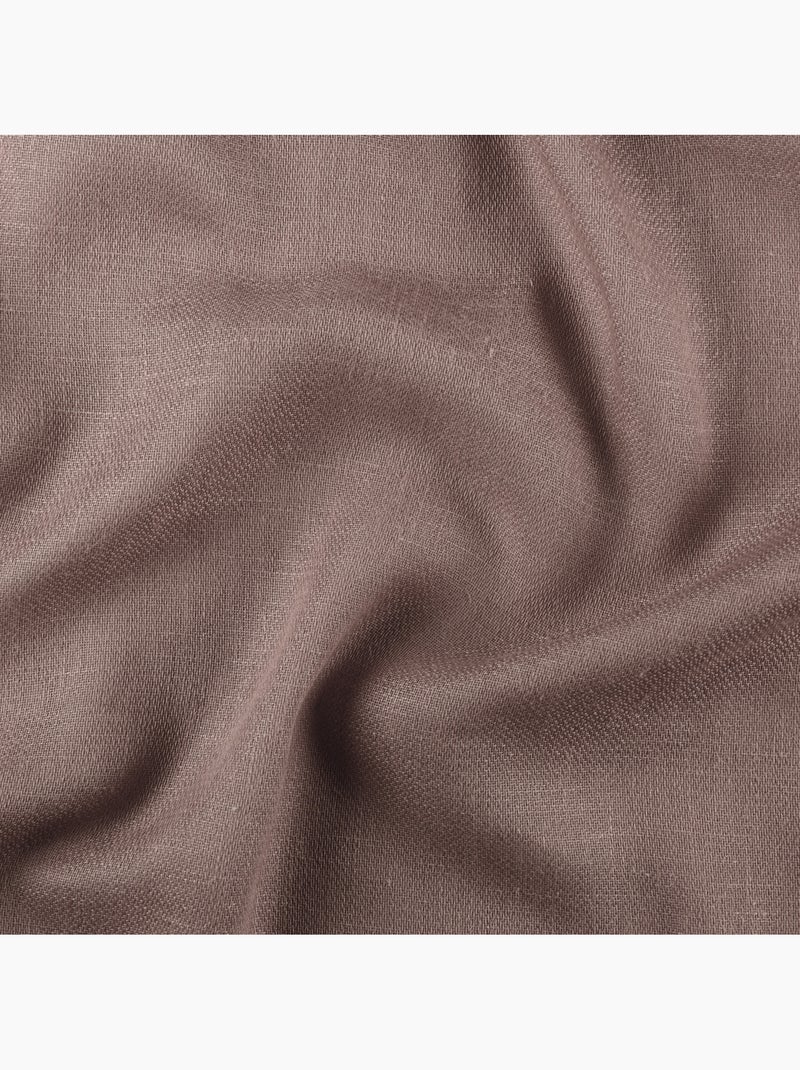 Rideau tamisant à œillets polylin satin Marron glacé - Kiabi