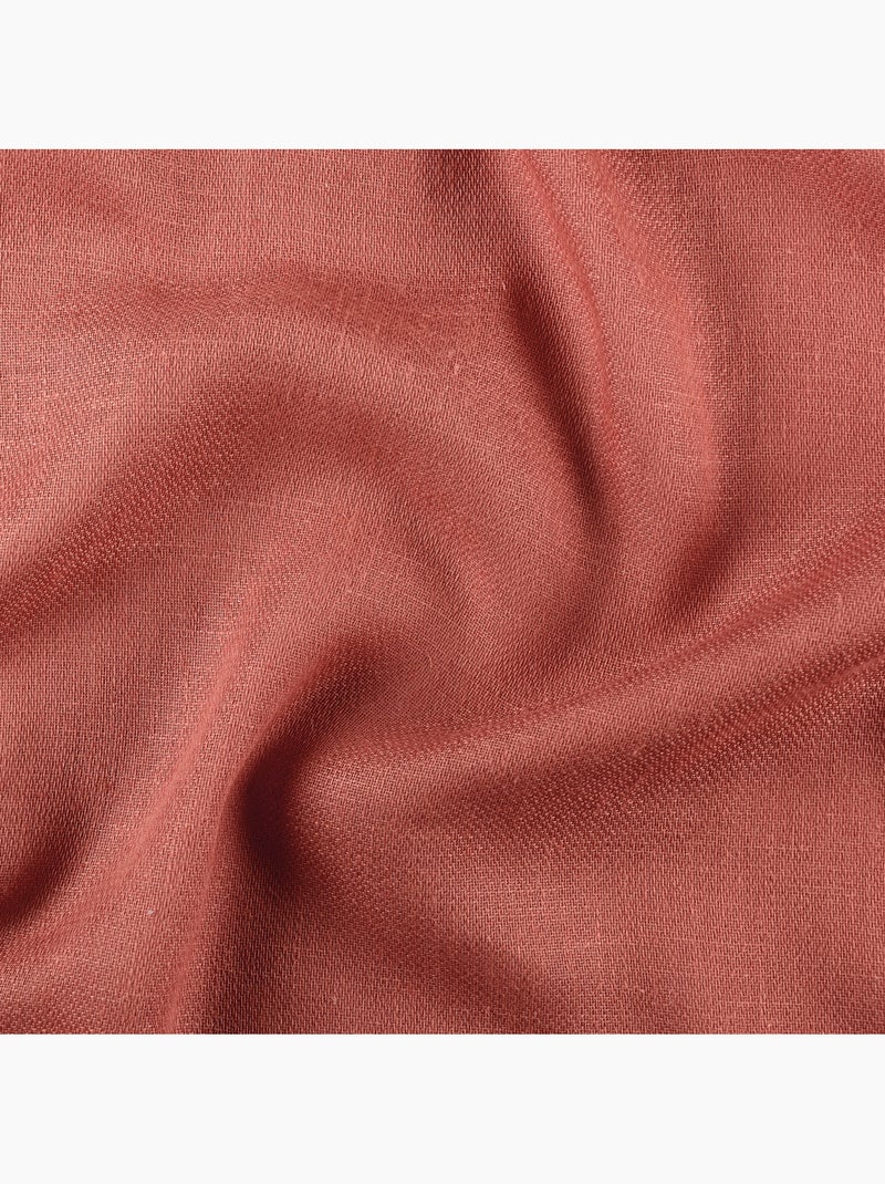 Rideau tamisant à œillets polylin satin Orange corail - Kiabi