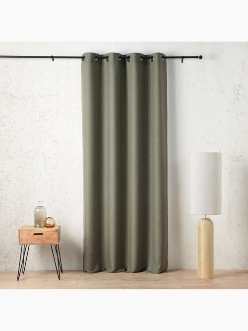 Rideau tamisant à œillets polylin satin - Kiabi