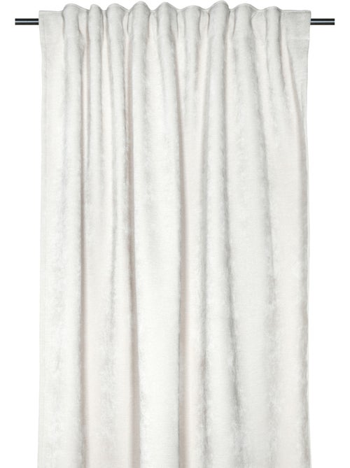 Rideau tamisant à ruflette aspect velours - Kiabi
