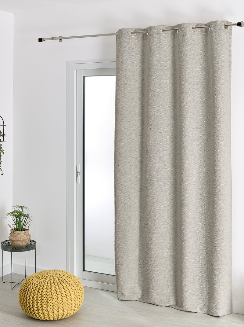 Rideau tamisant bouclette Beige clair - Kiabi