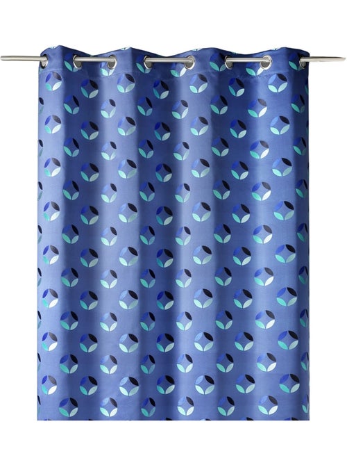 Rideau tamisant en jacquard à motifs de rosaces - Kiabi