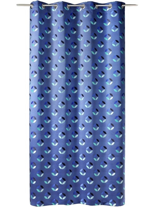 Rideau tamisant en jacquard à motifs de rosaces - Kiabi