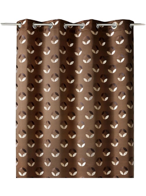 Rideau tamisant en jacquard à motifs de rosaces - Kiabi