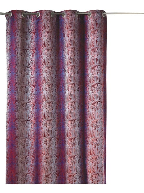 Rideau tamisant en jacquard à motifs ethniques - Kiabi
