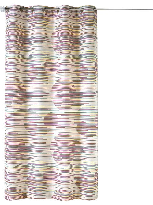 Rideau tamisant en jacquard à motifs graphiques - Kiabi