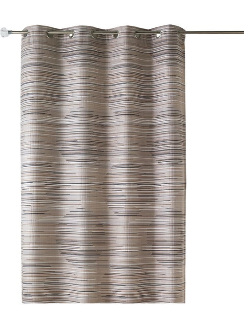 Rideau tamisant en jacquard à motifs graphiques - Kiabi