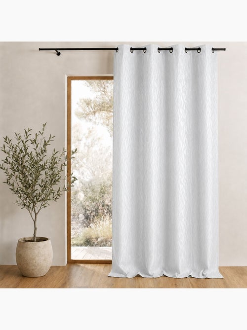 Rideau tamisant en jacquard imprimé - Kiabi