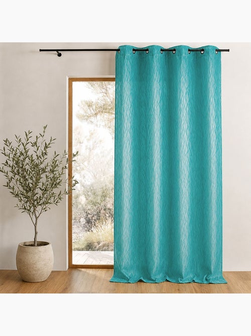 Rideau tamisant en jacquard imprimé - Kiabi