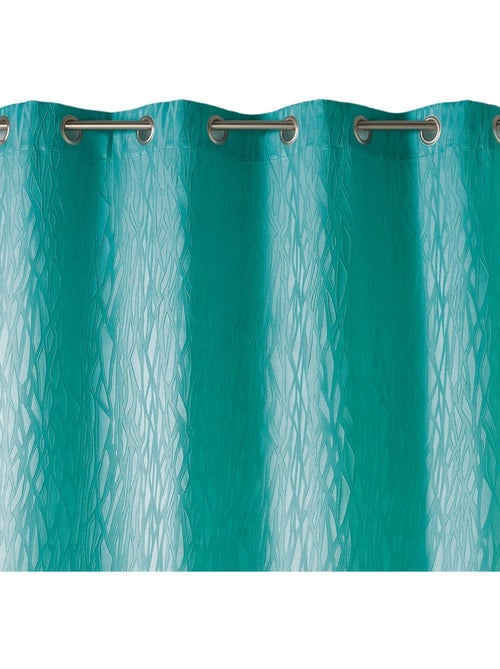 Rideau tamisant en jacquard imprimé - Kiabi
