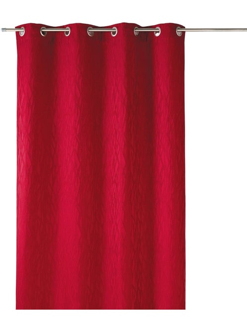 Rideau tamisant en jacquard imprimé - Kiabi