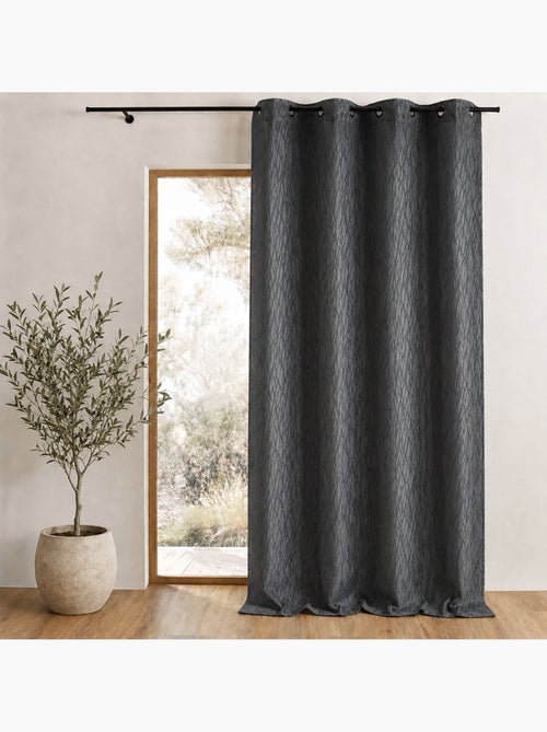Rideau tamisant en jacquard imprimé - Kiabi