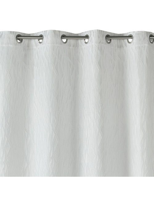 Rideau tamisant en jacquard imprimé - Kiabi