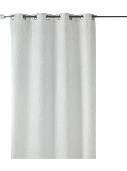 Rideau tamisant en jacquard imprimé - Kiabi