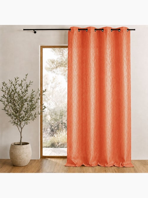 Rideau tamisant en jacquard imprimé - Kiabi
