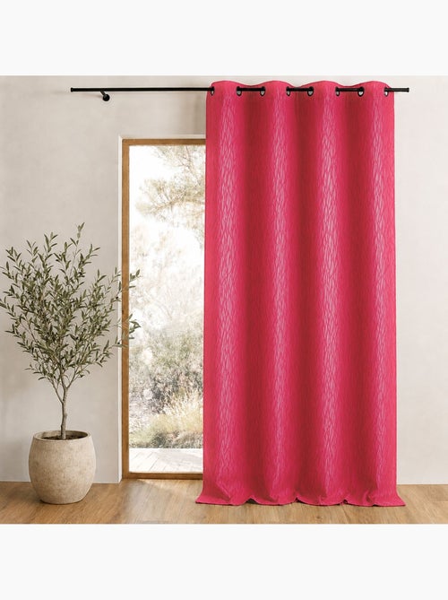 Rideau tamisant en jacquard imprimé - Kiabi