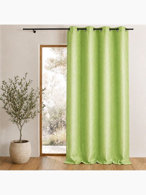 Rideau tamisant en jacquard imprimé - Kiabi