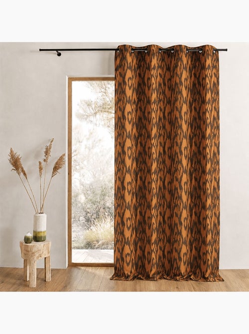 Rideau tamisant en jacquard motifs baroques - Kiabi