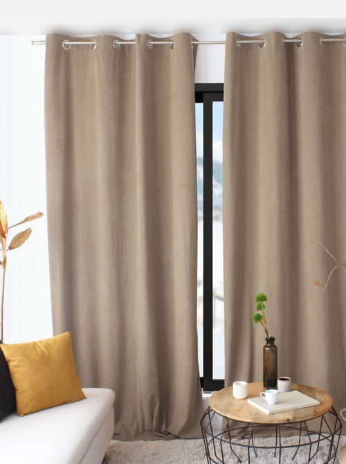 Rideau tamisant en velours - Kiabi