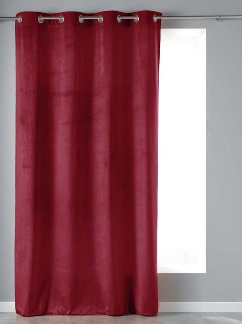 Rideau tamisant en velours ras - Kiabi