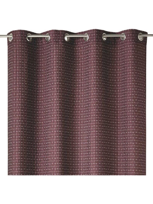 Rideau tamisant épais en jacquard uni à reliefs - Kiabi