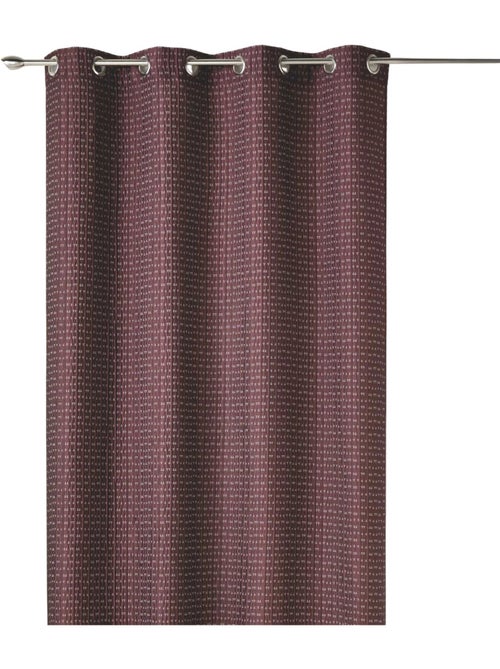 Rideau tamisant épais en jacquard uni à reliefs - Kiabi