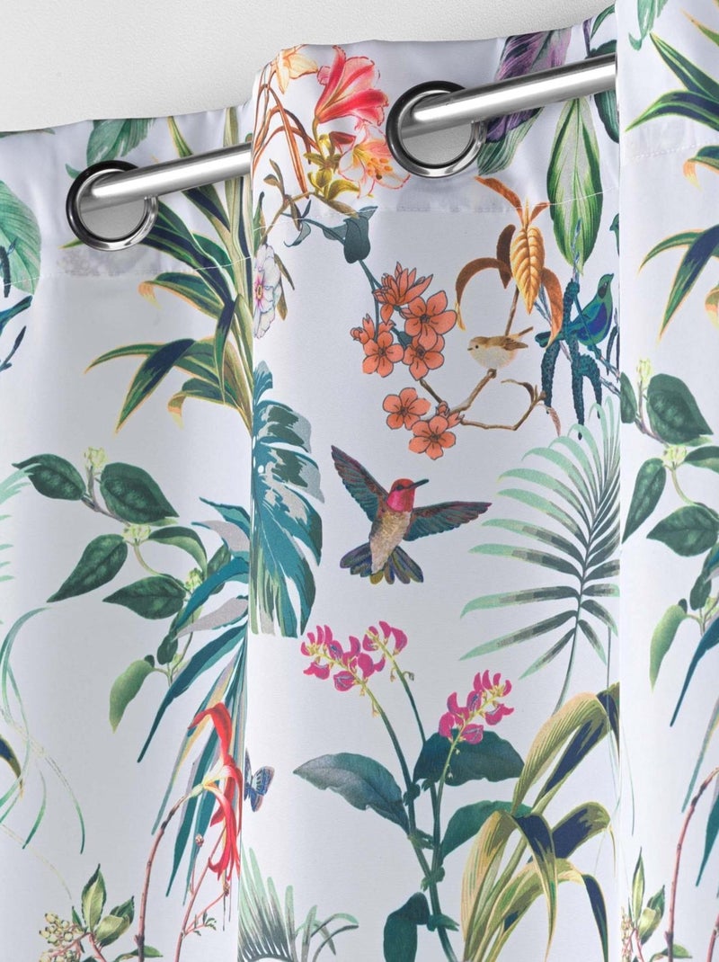 Rideau tamisant esprit exotique Blanc - Kiabi