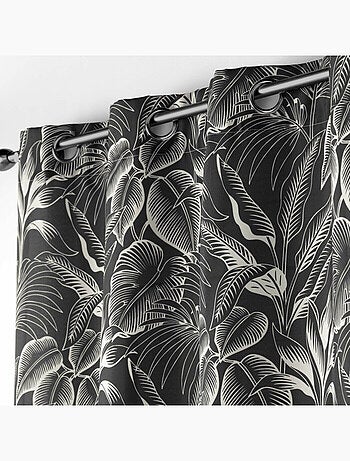Rideau tamisant polyester imprimé cabana