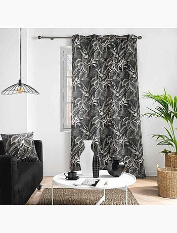 Rideau tamisant polyester imprimé cabana