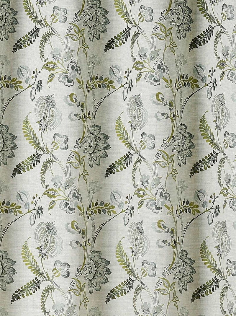 Rideau tamisant vintage floral Vert - Kiabi