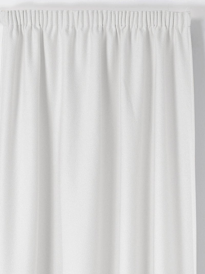Rideau Thermique à Galon Fronceur  - Effet Bouclette Blanc - Kiabi