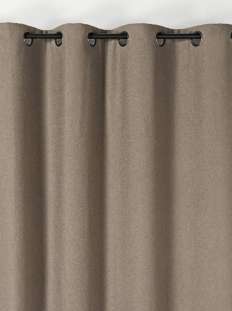 Rideau thermique au style bouclette Taupe - Kiabi