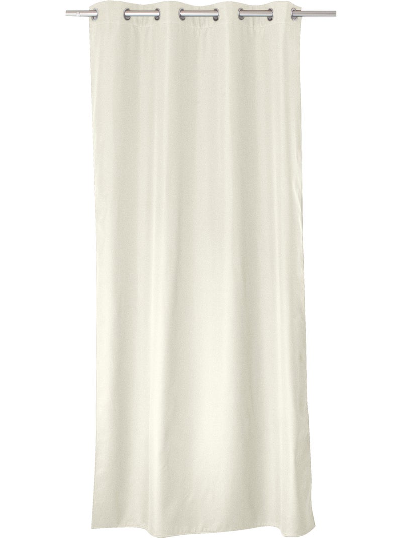 Rideau thermique en microfibre doublée Ecru - Kiabi