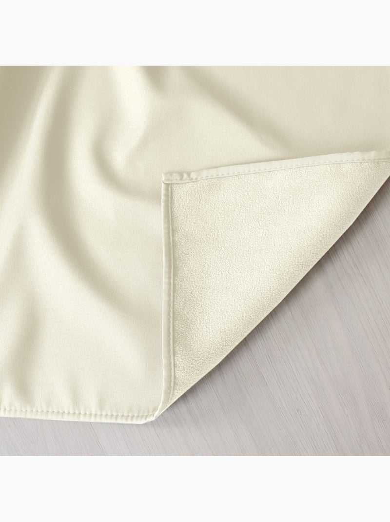 Rideau thermique en microfibre doublée Ecru - Kiabi