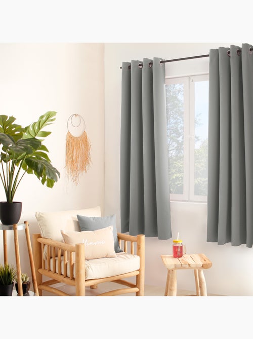 Rideau thermique en microfibre doublée - Kiabi