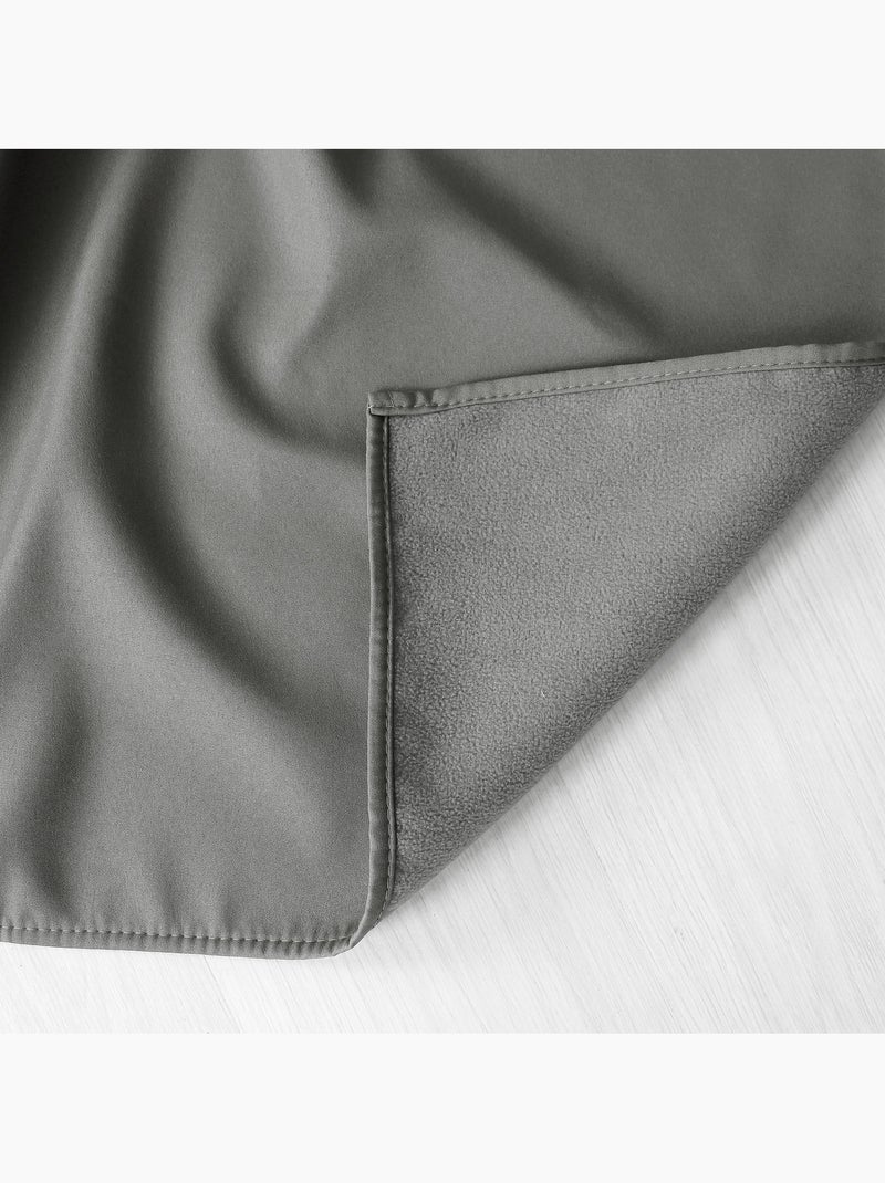 Rideau thermique en microfibre doublée Gris clair - Kiabi