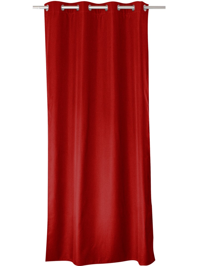 Rideau thermique en microfibre doublée Rouge - Kiabi