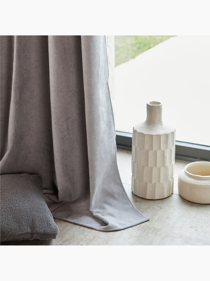 Rideau thermique phonique et semi occultant KONFOR Gris perle - Kiabi
