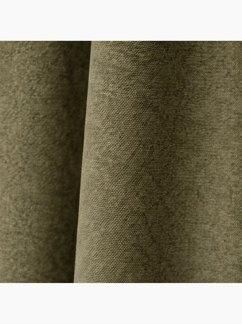 Rideau thermique phonique et semi occultant konfor Kaki - Kiabi